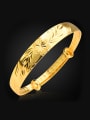 thumb Classical Flower Engraved Bangle 0