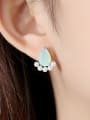 thumb Copper With Platinum Plated Delicate Water Drop Stud Earrings 0