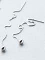 thumb Elegant Tiny Bead Shaped S925 Silver Line Earrings 1