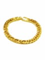 thumb Men Personality 24K Gold Plated Geometric Shaped Bracelet 0