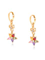 thumb Copper With 18k Gold Plated Fashion Flower Earrings 0