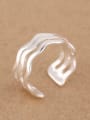thumb Simple Three-band Wave Opening Stacking Ring 1