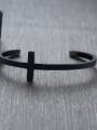 thumb Stainless Steel With Gun Plated Simplistic Cross Bracelets 4
