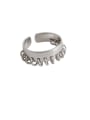 thumb 925 Sterling Silver With Platinum Plated Personality Round Midi Rings 0
