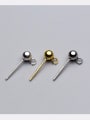 thumb 925 Sterling Silver With 18k Gold Plated Fashion Ball Findings & Components 1