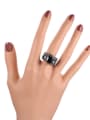 thumb Black Nano Plating Fashion Western Unisex Ring 1