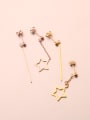 thumb All-match Asymmetric Titanium Star Earrings 1