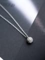 thumb Fresh Ball Shaped Rhinestones S925 Silver Necklace 1