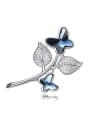 thumb Elegant Butterflies Leaves austrian Crystals Brooch 0