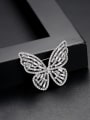 thumb Copper With Cubic Zirconia  Fashion Butterfly Brooches 2