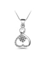 thumb Fashion Hollow Heart Cubic Zirconias Copper Necklace 1