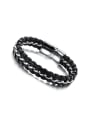 thumb Personalized Woven Artificial Leather Men Bracelet 0