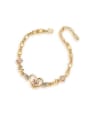thumb 18K Gold Plated Heart Shaped Austria Crystal Bracelet 0