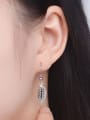 thumb Simple Leaf 925 Sterling Silver Earrings 1