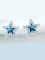 thumb Five-point Star Shaped Crystal stud Earring 0