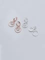 thumb 925 Sterling Silver With Cubic Zirconia  Simplistic Round Drop Earrings 3