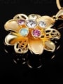 thumb Fashion 18K Gold Sunflower Shaped Crystal Necklace 1