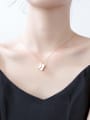 thumb Sterling Silver simple square envelopes love letter necklace 1