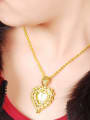 thumb High Quality Heart Shaped 24K Gold Plated Necklace 1