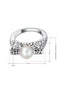 thumb Creative Platinum Plated Artificial Pearl Ring 1