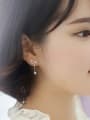 thumb S925 silver sweet heart-shaped zircon drop earring 1