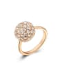 thumb Exquisite Gold Plated Ball Shaped Austria Crystal Ring 0