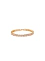 thumb Copper Alloy Gold Plated Fashion Simple Zircon Bracelet 0
