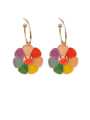thumb Alloy With Rose Gold Plated Fashion Rainbow Heart Shaped Flower  Drop Earrings 1