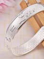 thumb Personalized 999 Silver Numerals Letters Opening Bangle 1