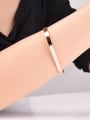 thumb Elegant Rose Gold Plated Smooth Bangle 1