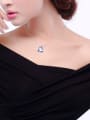 thumb 18K White Gold Austria Crystal Triangle Shaped Necklace 1