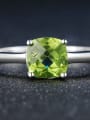 thumb Natural Square Olivine Wedding Accessories Ring 2