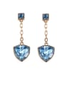 thumb Blue austrian Crystal drop earring 0