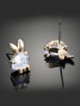 thumb Simple Zircon-studded Bunny Copper Stud Earrings 1