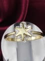 thumb Exquisite 18K Gold Plated Star Shaped Zircon Ring 1