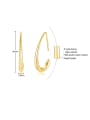 thumb Stainless Steel With Gold Plated Simplistic Irregular Hook Earrings 2