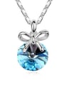 thumb Simple Little Bowknot Cubic austrian Crystal Alloy Necklace 2