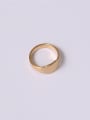 thumb Titanium With Gold Plated Simplistic Smooth Geometric Band Rings 2