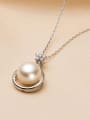 thumb Freshwater Pearl Flower Water Drop shaped Necklace 2