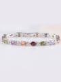 thumb High-quality Zircon Inlay High-quality Genuine Gold Color Colorful Bracelet 0