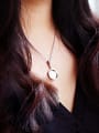 thumb Smooth Pan-shape Pendant Creative Necklace 1