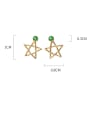 thumb 925 Sterling Silver With Platinum Plated Simplistic Star Stud Earrings 4