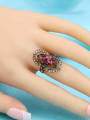 thumb Retro style Antique Gold Plated Crystals Alloy Ring 1