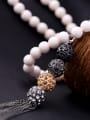 thumb Alloy Beads Tassel Long Sweater Necklace 2
