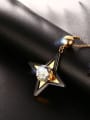 thumb Fashionable Star Shaped Zircon Titanium Two Pieces Jewelry Set 1