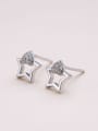 thumb 925 Silver Charming Star Zircon stud Earring 3