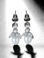thumb Copper inlaid AAA zircon imitation pearl exquisite ear studs 2