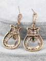 thumb Antique Gold Plated Ethnic style Resin stones Rhinestones Drop Earrings 3