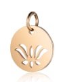 thumb Stainless Steel With Gold Plated Delicate  lotus Flower Charms 1