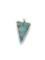 thumb Simple Blue Natural Crystal Triangle Silver Pendant 0